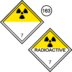 Radioactive material transportation placards